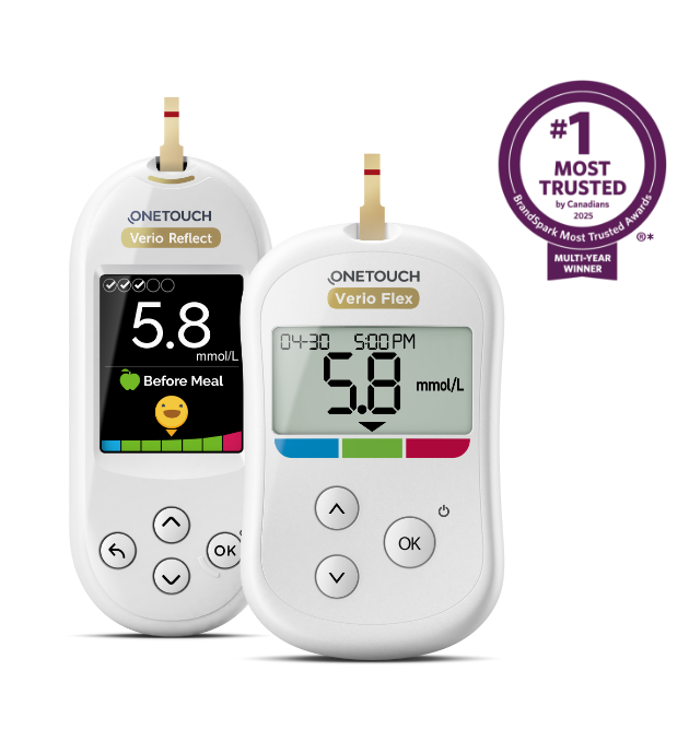 OneTouch Verio Reflect® meter and OneTouch Verio Flex® meter